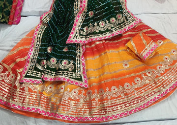 Beautiful Rajasthani Traditional Kota Lahriya Lehenga Choli