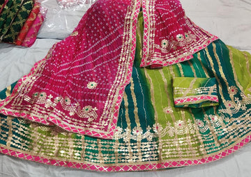 Beautiful Rajasthani Traditional Kota Lahriya Lehenga Choli