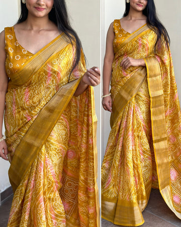 Beautiful Designer Jaipuri Cotton Saree