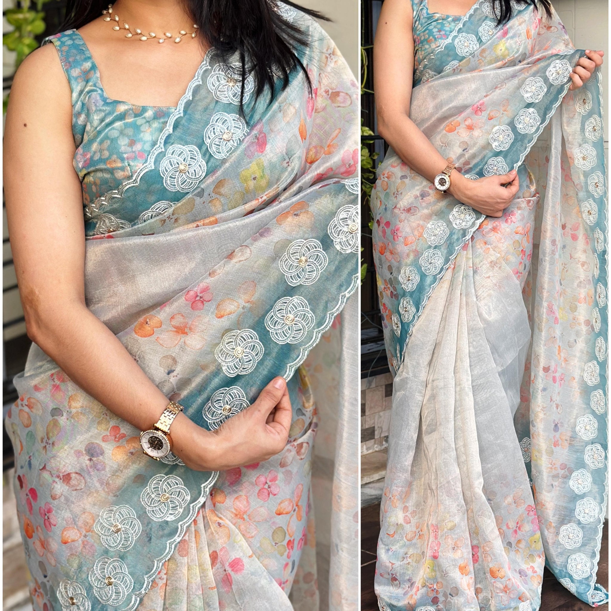 Beautiful Designer Soft Organza Saree