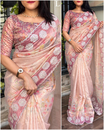 Beautiful Designer Soft Organza Saree