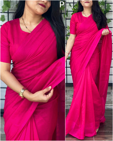 Beautiful Designer Soft Bamboo Silk Saree