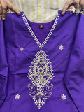 Party Wear Purple Cotton Silk Salwar Suit