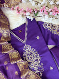 Party Wear Purple Cotton Silk Salwar Suit