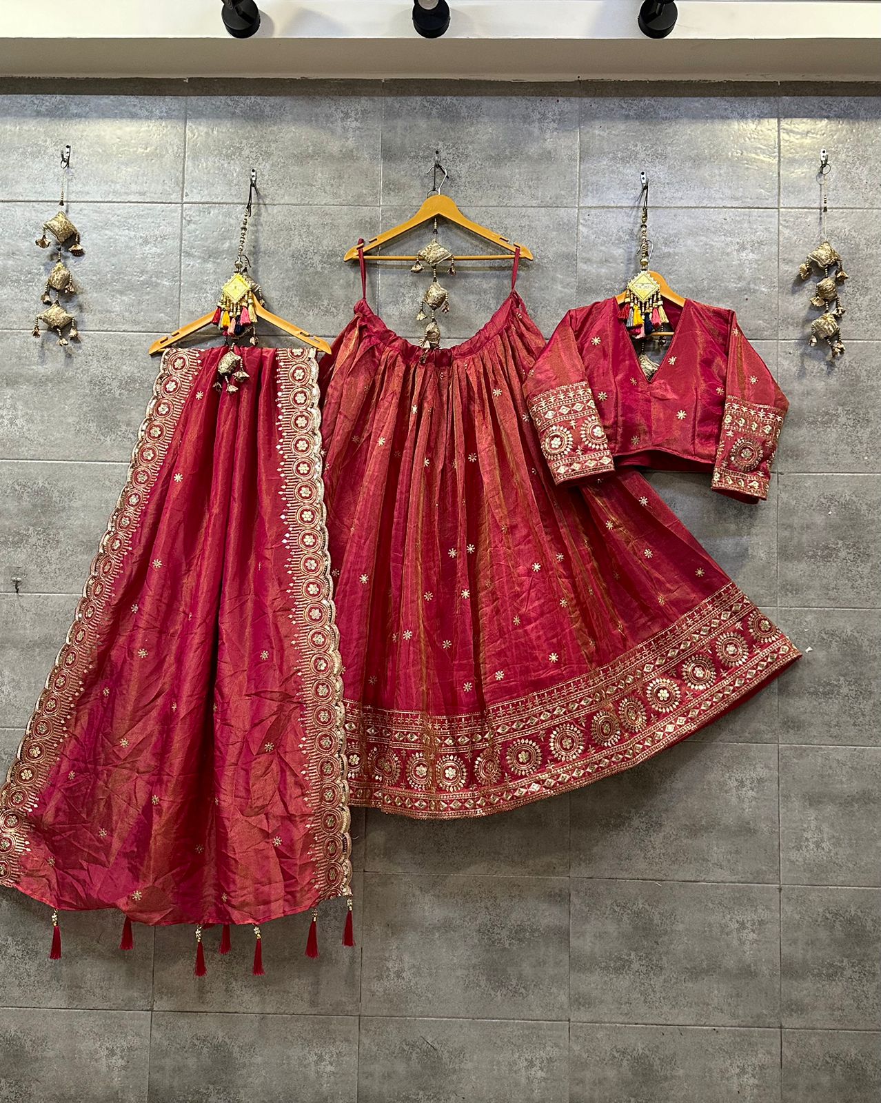 Beautiful Designer Pure Viscos Tissue Silk Chaniya Choli