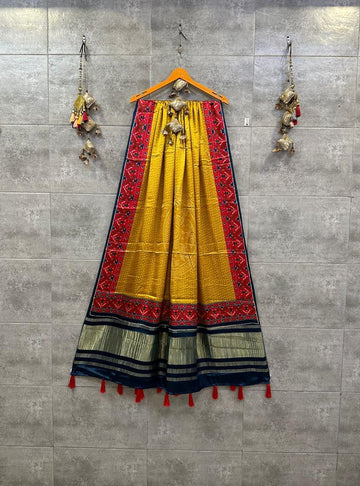 Beautiful Designer Pure Gaji Silk Dupptta