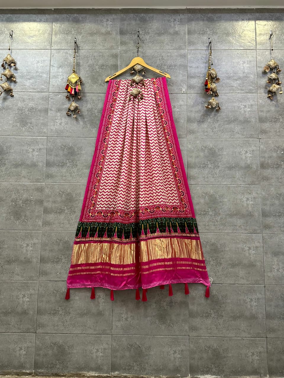 Beautiful Designer Pure Gaji Silk Dupptta