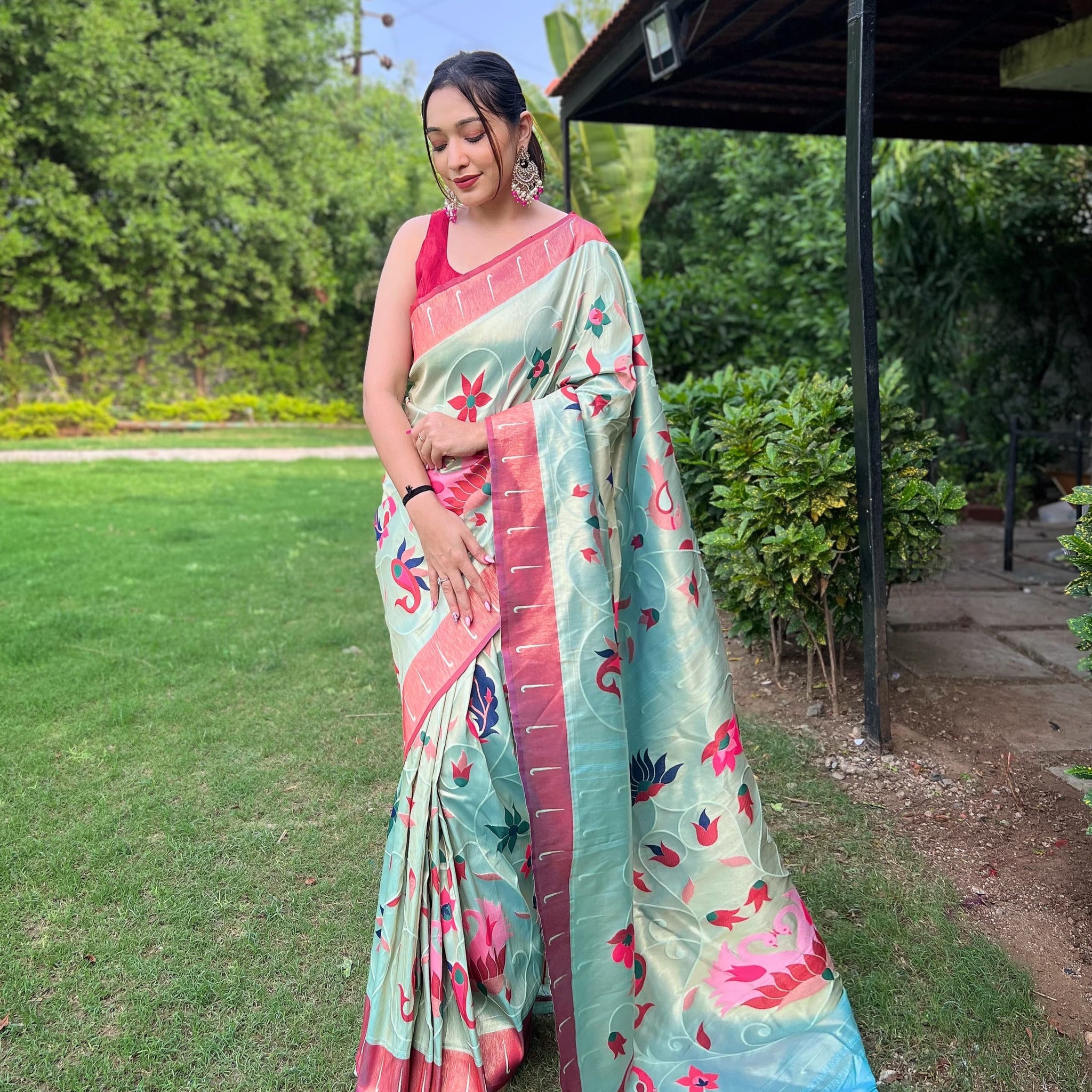 Beautiful Designer Pure Paithani Silk Saree