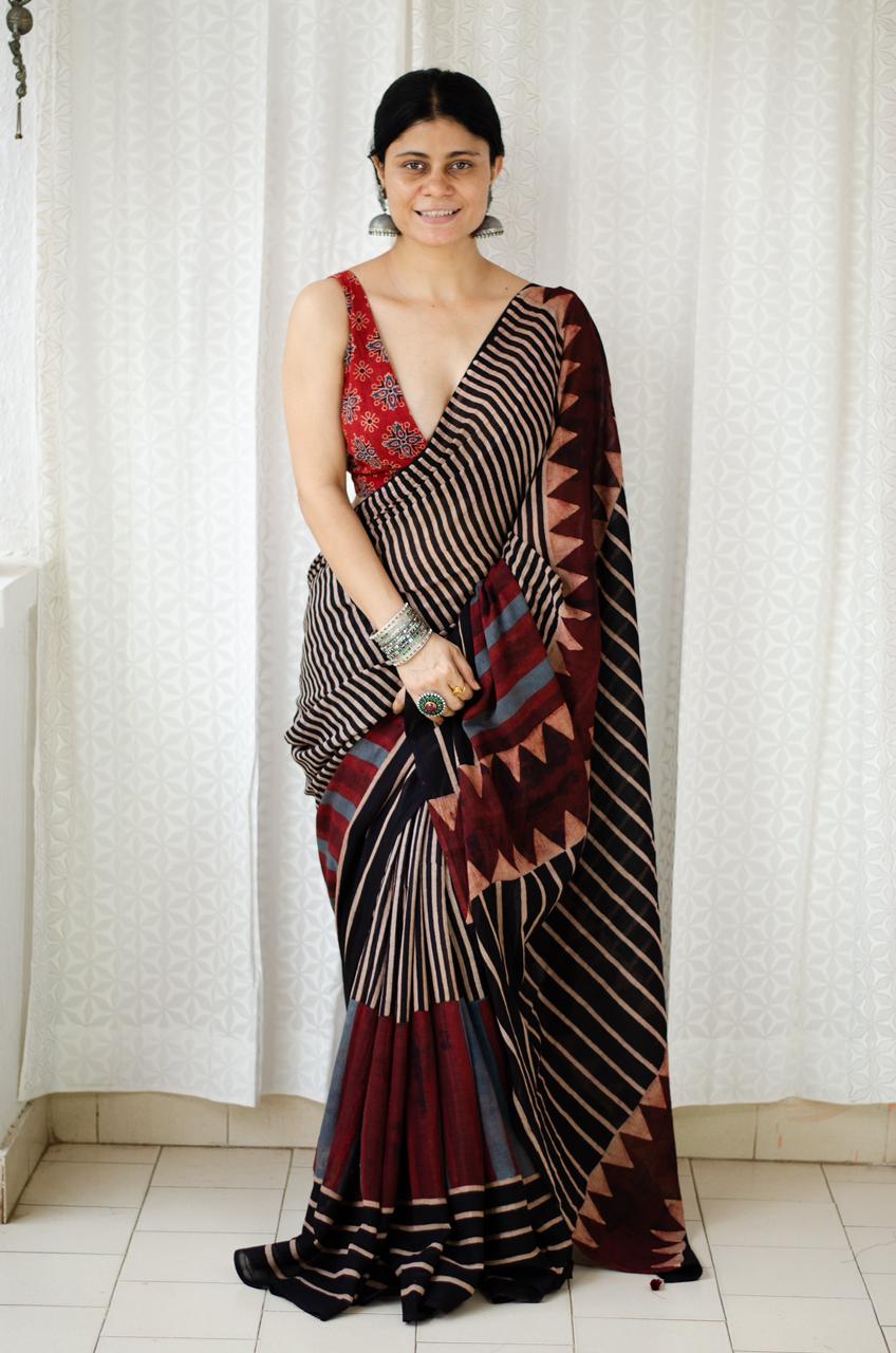 Beautiful Designer Mono Cotton Digital Print Saree