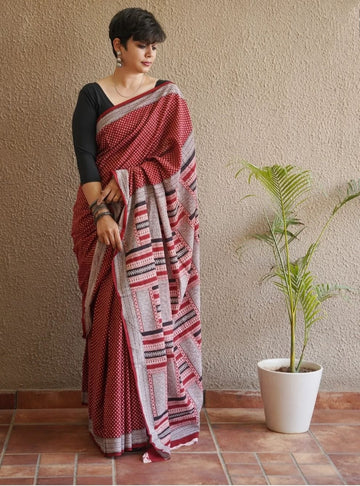 Beautiful Designer Imported Cotton Digital Print Saree