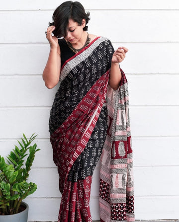 Beautiful Designer Imported Cotton Digital Print Saree