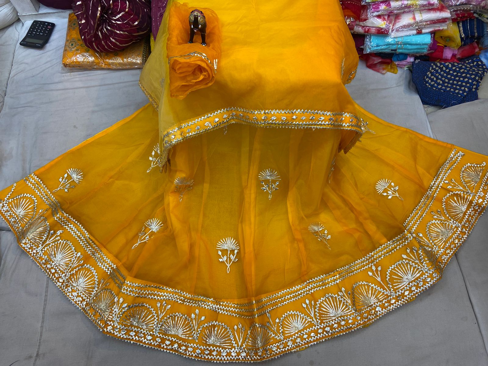 Beautiful Rajasthani Traditional Organza Silk Lehenga Choli