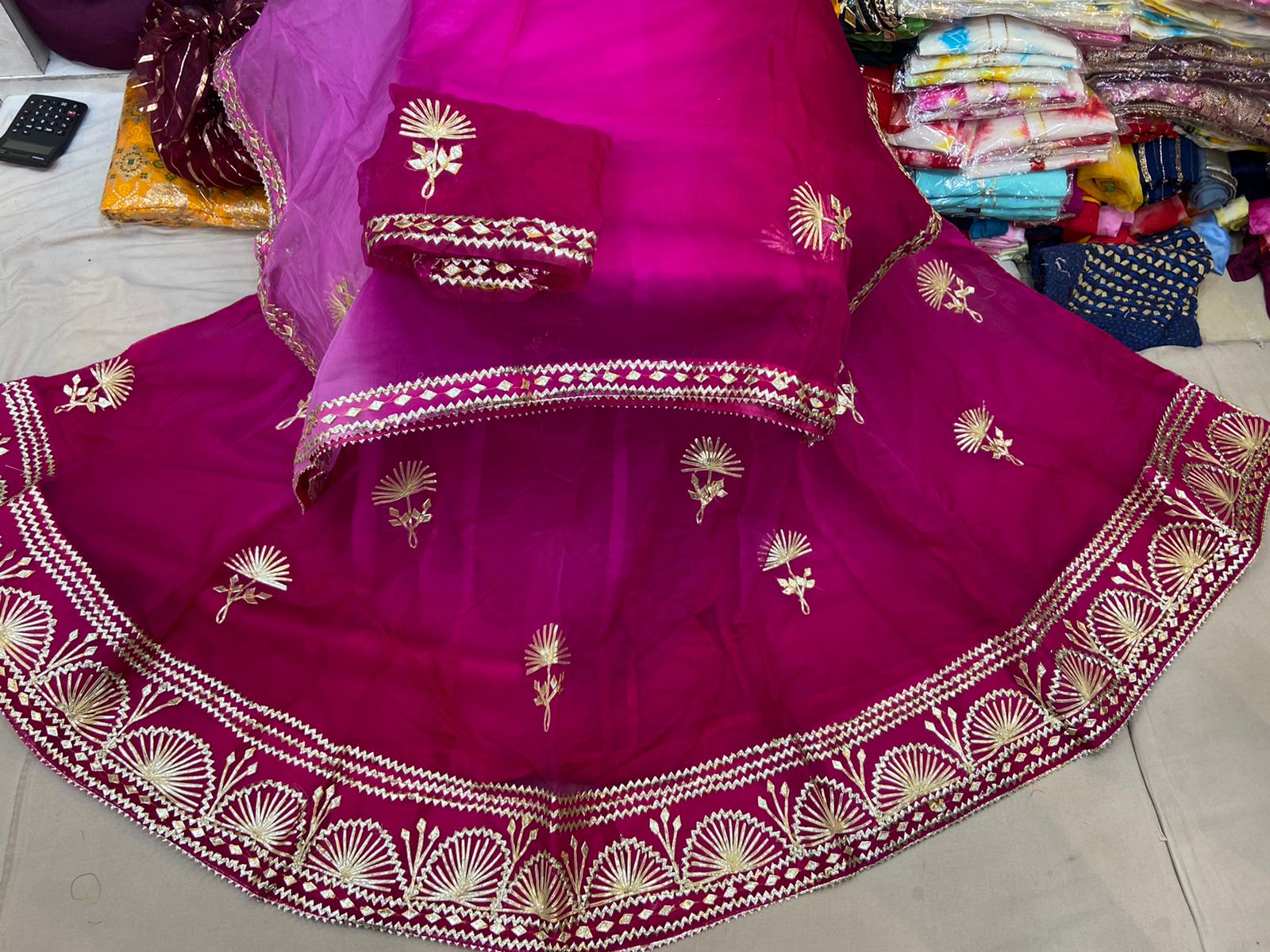 Beautiful Rajasthani Traditional Organza Silk Lehenga Choli