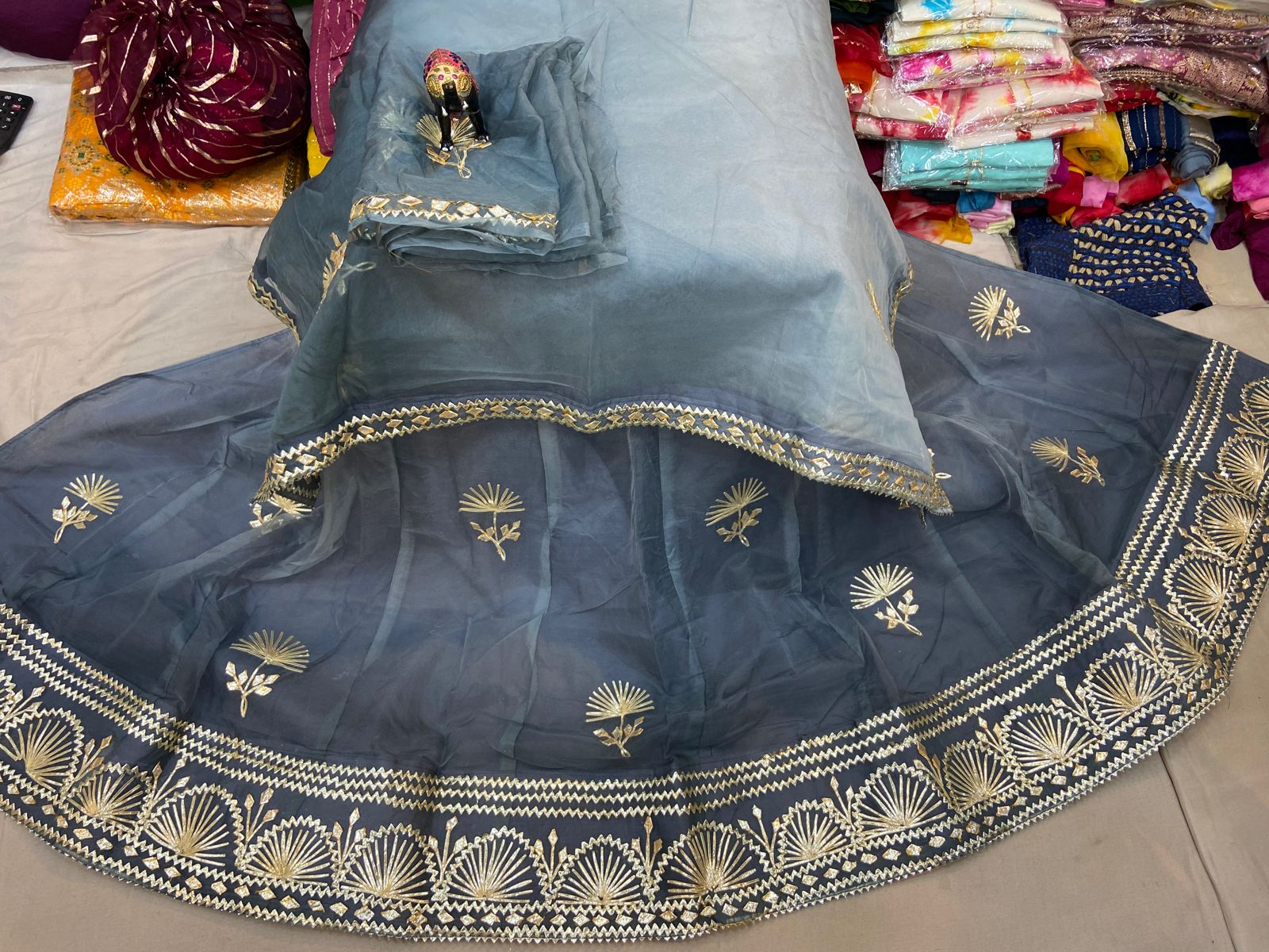 Beautiful Rajasthani Traditional Organza Silk Lehenga Choli