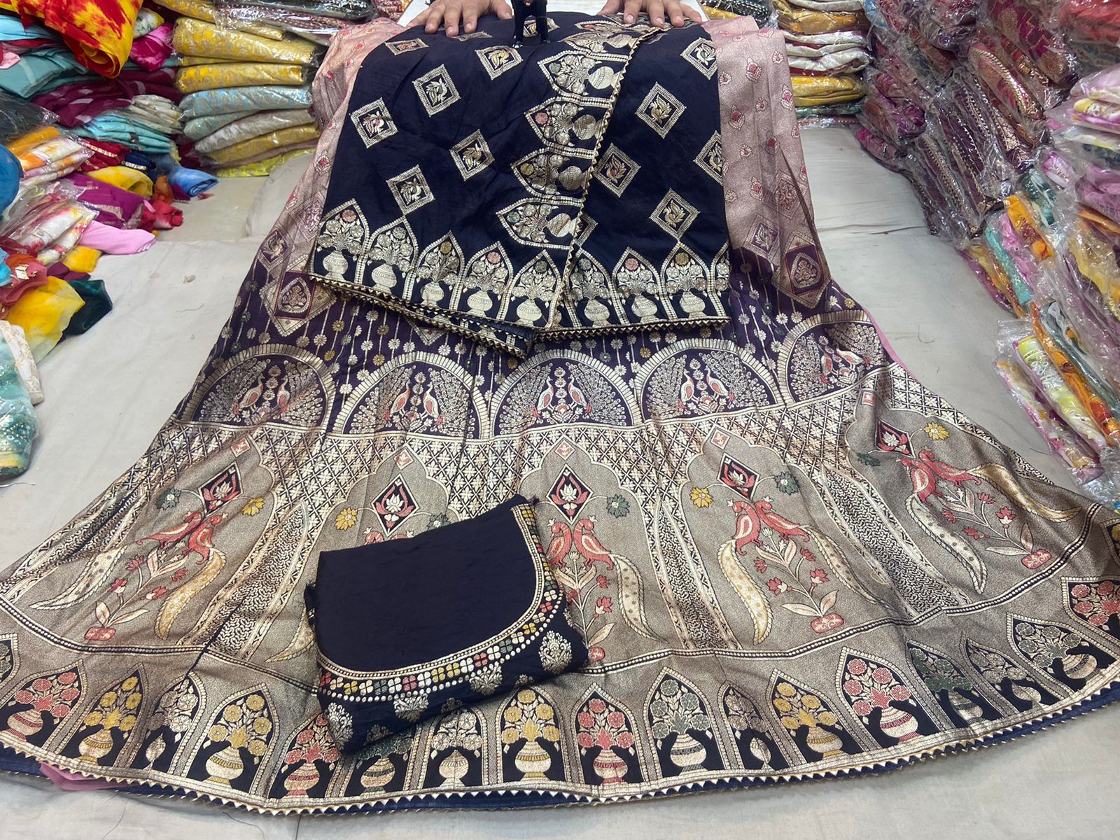 Beautiful Designer Rajasthani Pure Banarasi Dolo silk Lehenga Choli