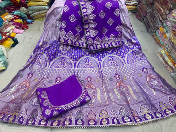 Beautiful Designer Rajasthani Pure Banarasi Dolo silk Lehenga Choli