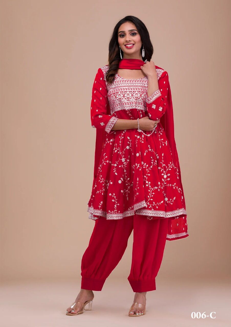 Beautiful Designer Party Wear Patiyala Readymade Salwar Suit