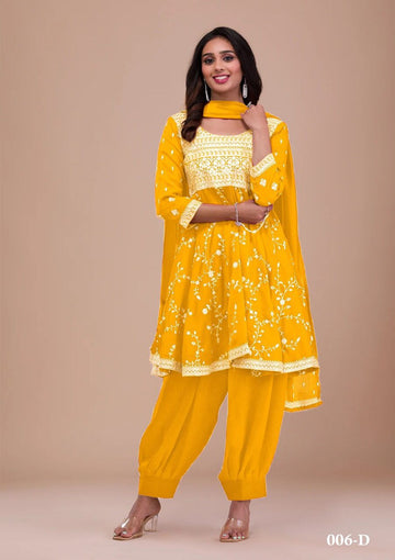 Beautiful Designer Party Wear Patiyala Readymade Salwar Suit