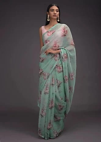 Beautiful Designer Soft Organza Digital Print Saree