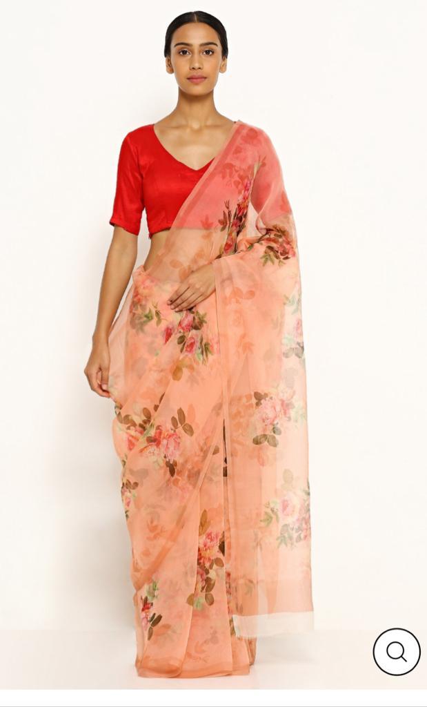 Beautiful Designer Soft Organza Digital Print Saree