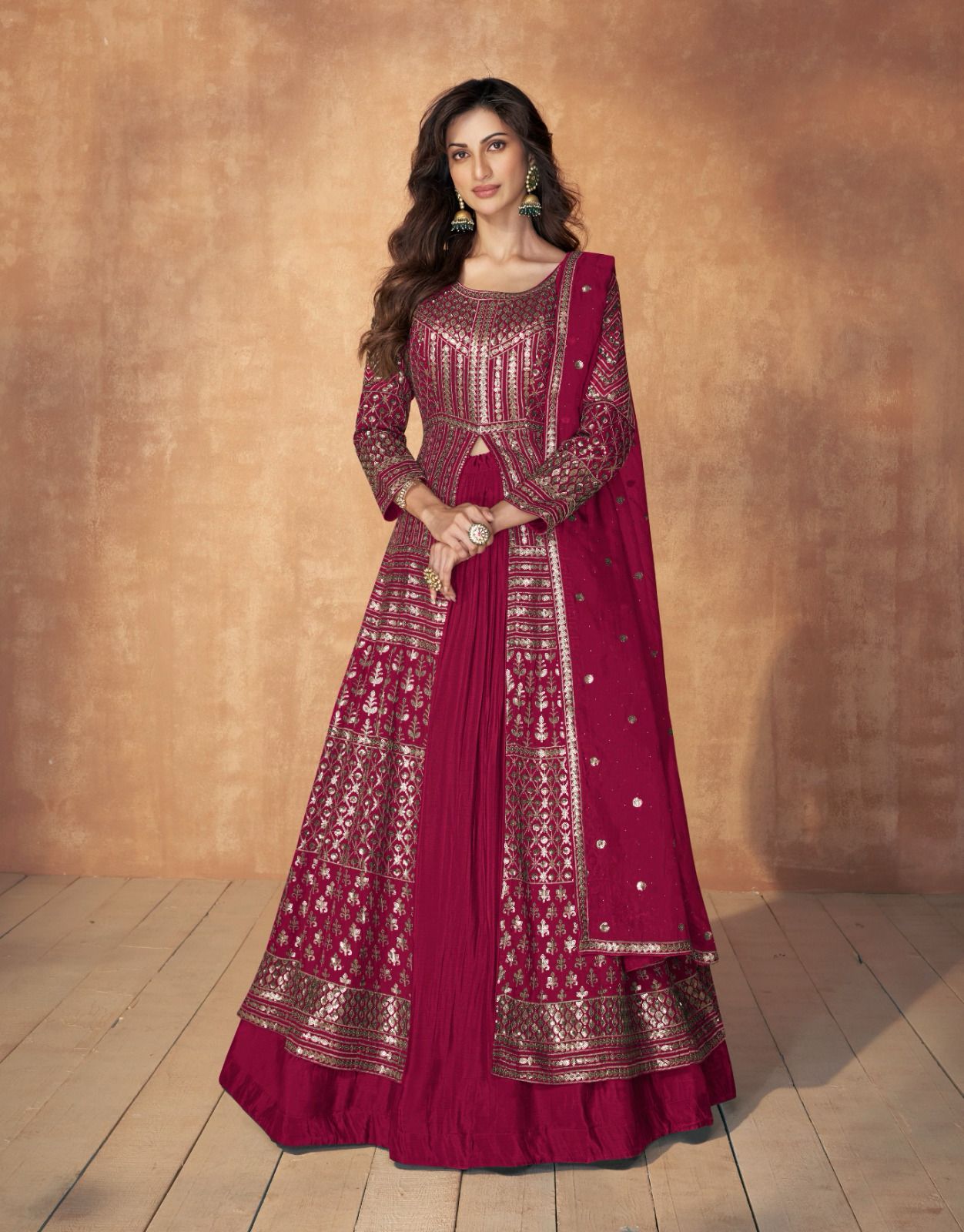 Aashirwad Sequence Readymade Salwar Suit D.No.9888