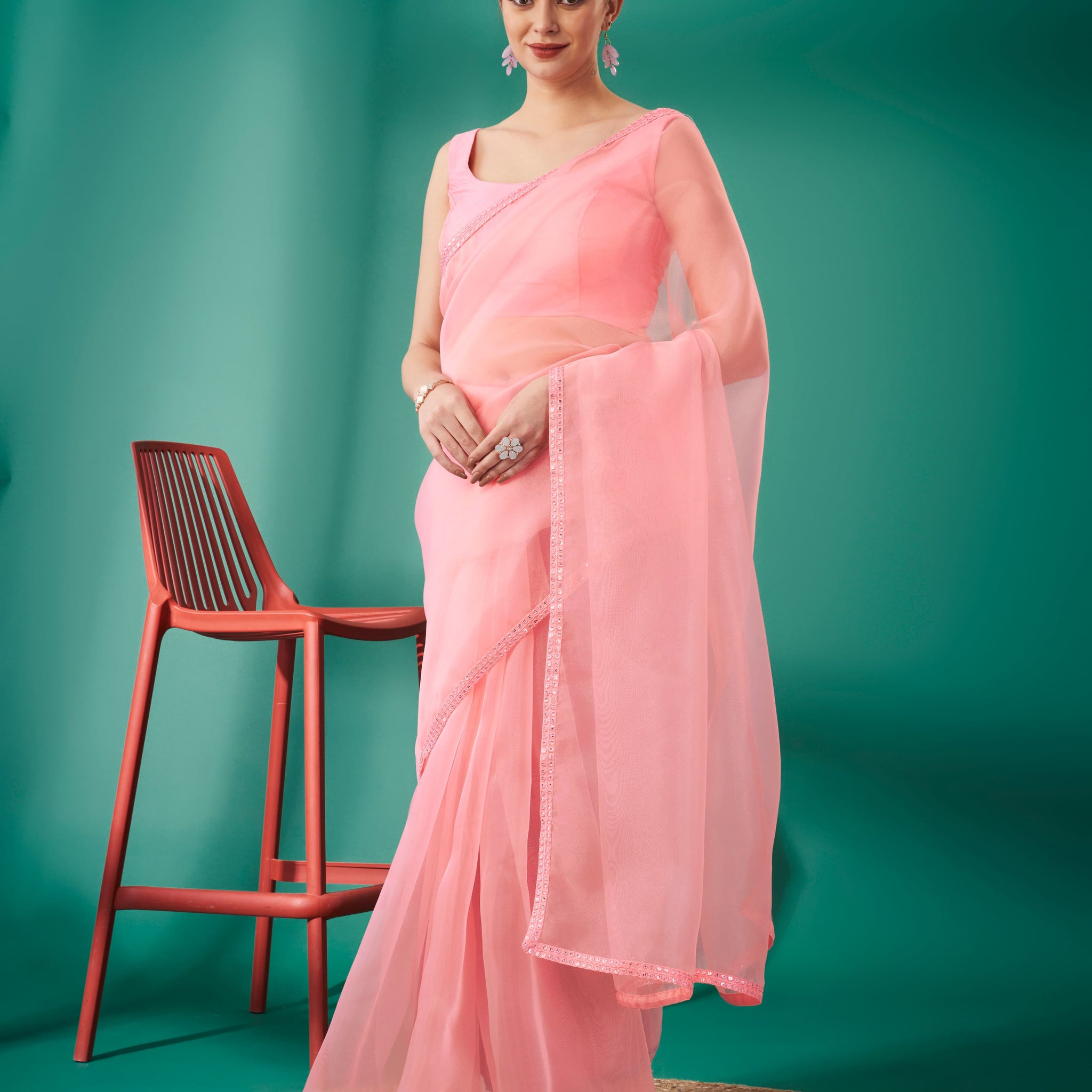 Beautiful Designer Pure Soft Organza Saree