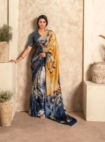 Beautiful Designer Rajpath Jasmine Crape Silk Saree