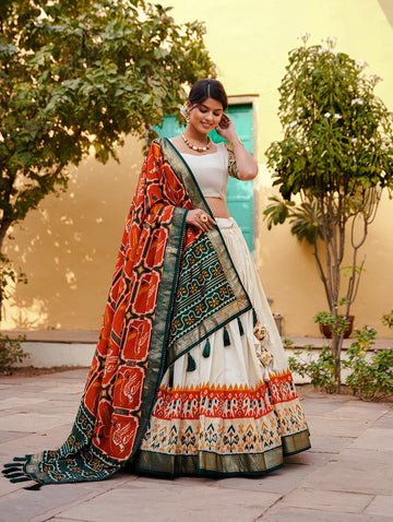 Beautiful Designer Tushar Silk Digital Print Lehenga Choli