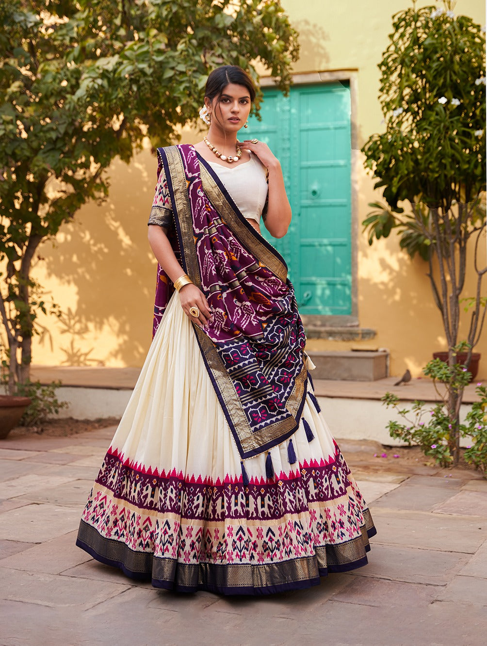 Beautiful Designer Tushar Silk Digital Print Lehenga Choli