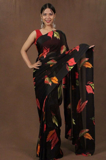 Beautiful Designer Soft Georgette Silk with Digital Print Saree