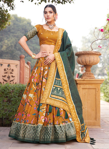 Beautiful Designer Tushar Silk Digital Print Lehenga Choli