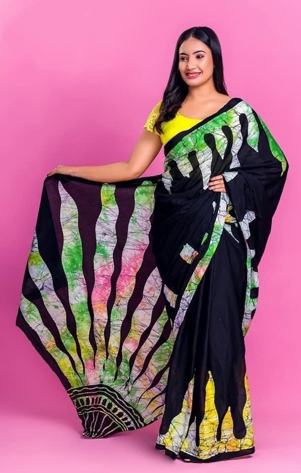 Beautiful Designer Imported Cotton Silk with Digital Print Saree