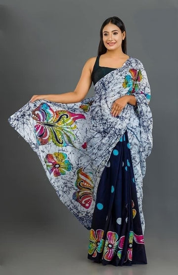 Beautiful Designer Imported Cotton Silk with Digital Print Saree