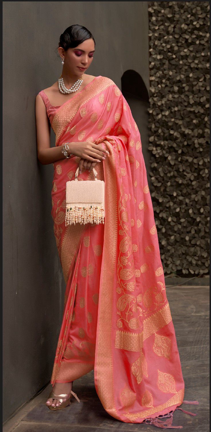 Beautiful Designer Soft Kosmos Silk Saree