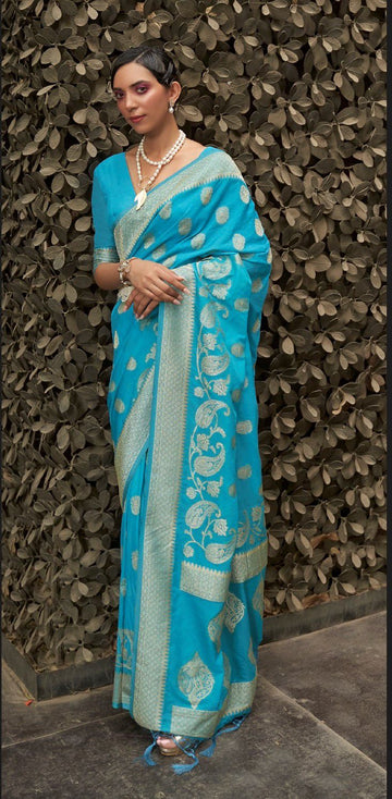 Beautiful Designer Soft Kosmos Silk Saree