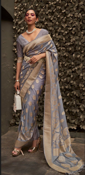 Beautiful Designer Soft Kosmos Silk Saree