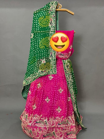 Beautiful Designer Rajasthani Jaipuri Pure Ojariya Lehenga