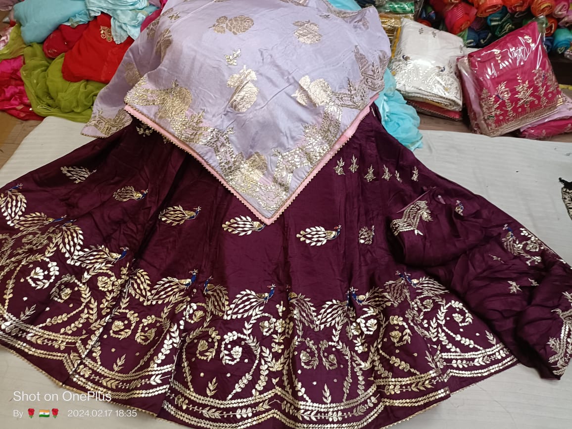 Beautiful Designer Rajasthani Pure Upara Silk Lahenga Choli