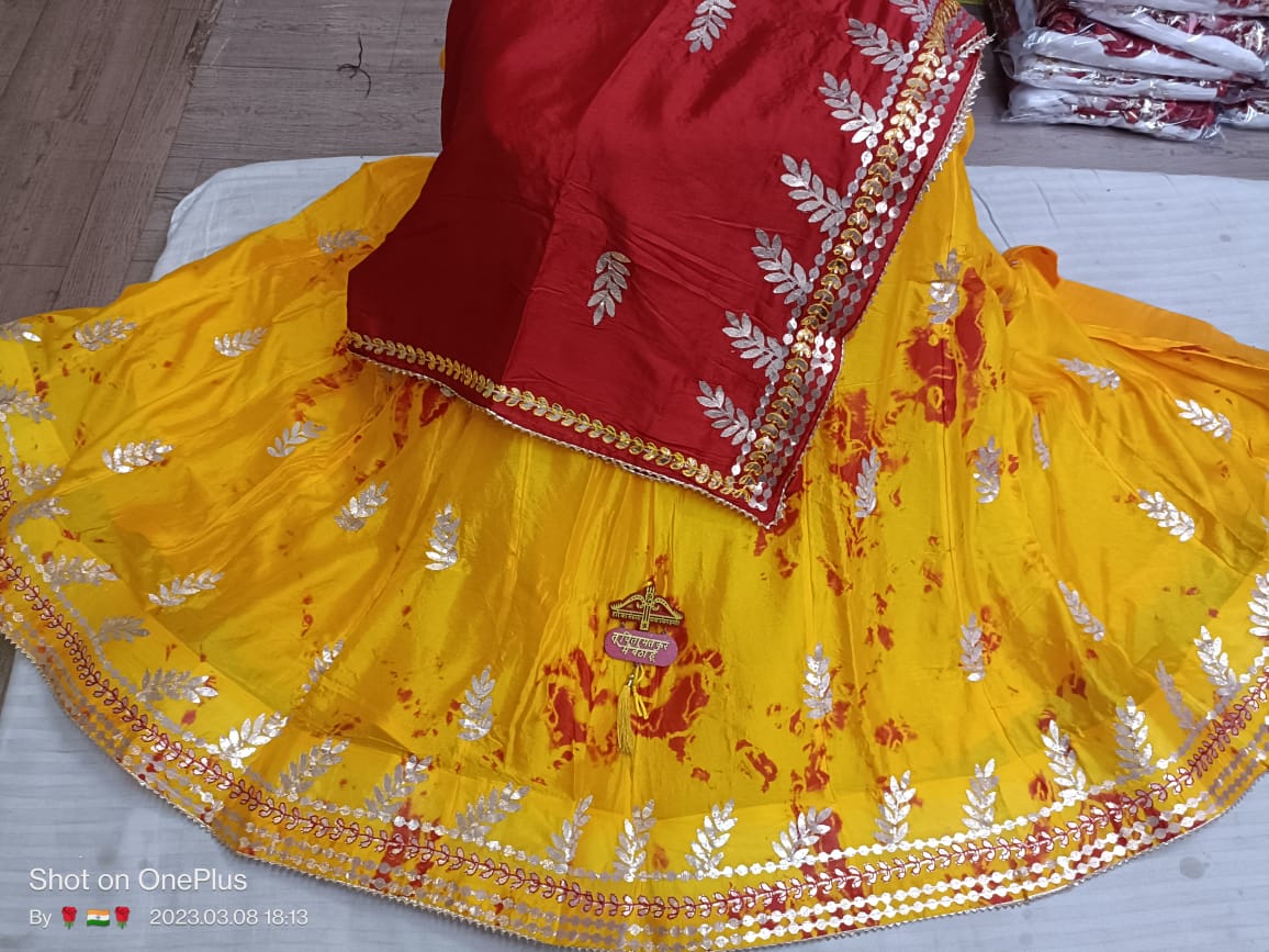 Beautiful Designer Rajasthani Pure Chinon Lahenga Choli