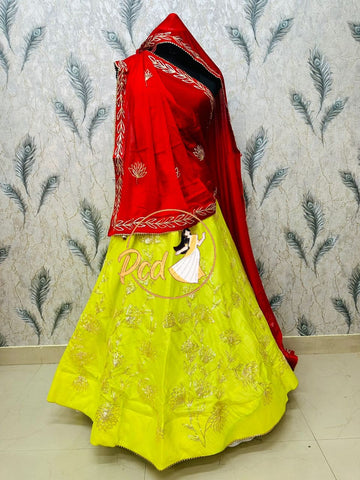 Beautiful Designer Rajasthani Pure Chinon Lehriya Lahenga Choli