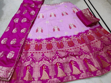 Beautiful Designer Rajasthani Pure Banarasi Dolo silk Lehenga Choli