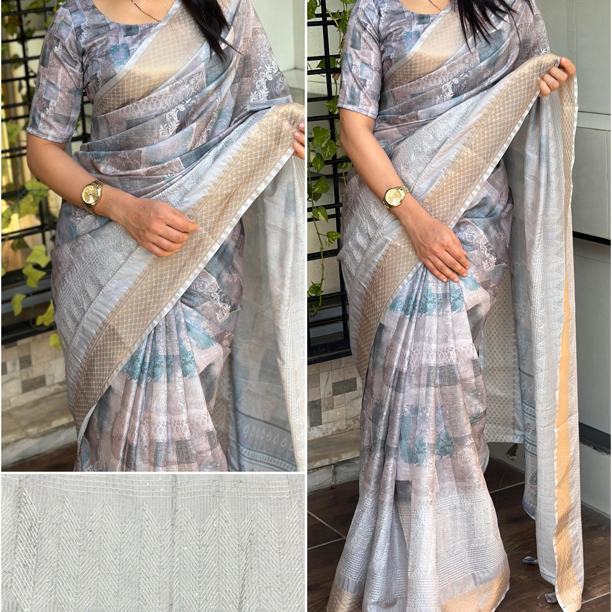 Beautiful Designer Pure Muslin Cotton Digital Print Saree