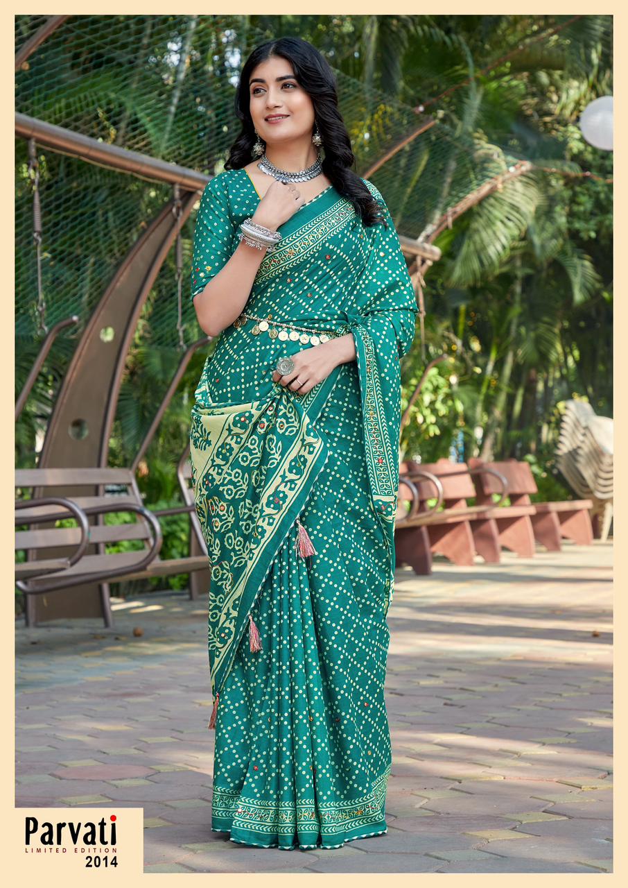 Beautiful Designer Jaipuri Woven Mulmul Cotton Saree