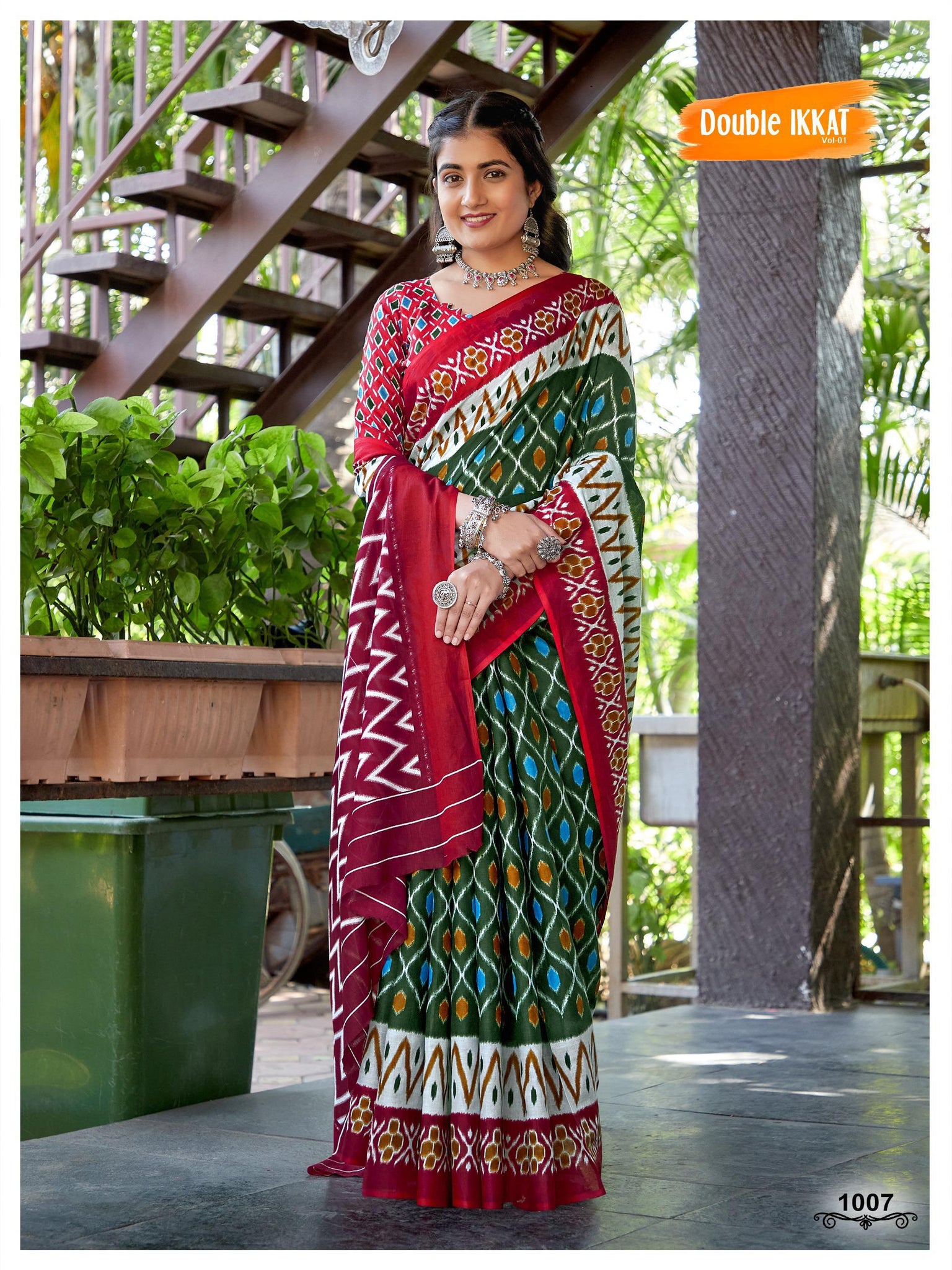 Beautiful Designer Jaipuri Woven Mulmul Cotton Saree