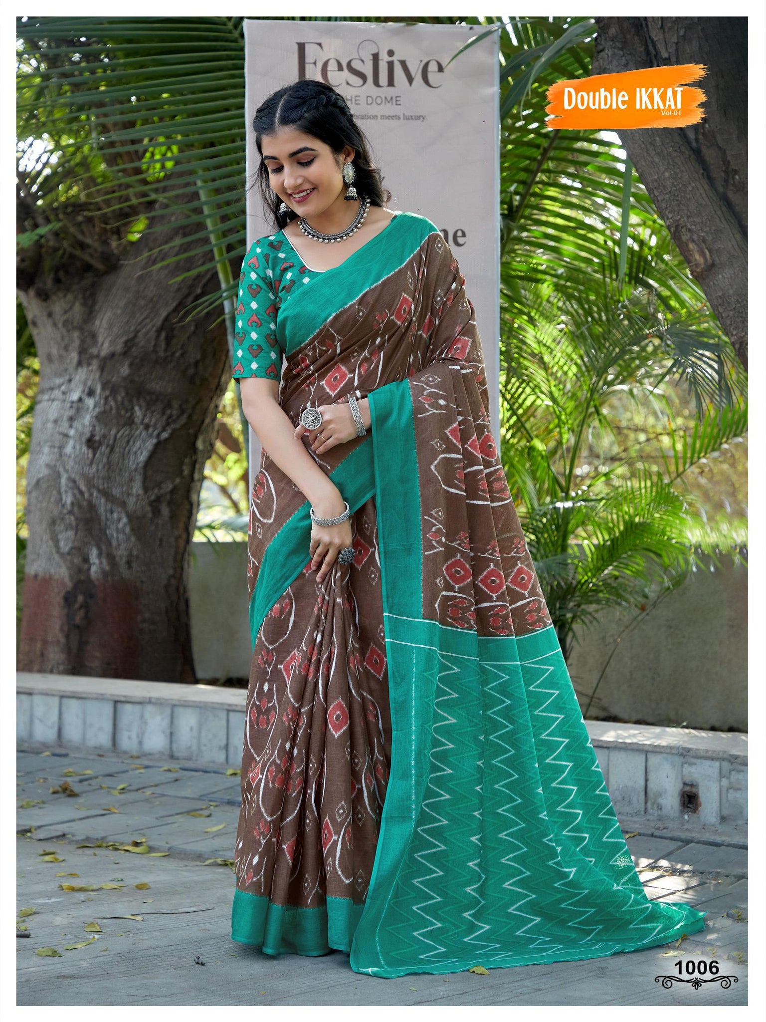 Beautiful Designer Jaipuri Woven Mulmul Cotton Saree