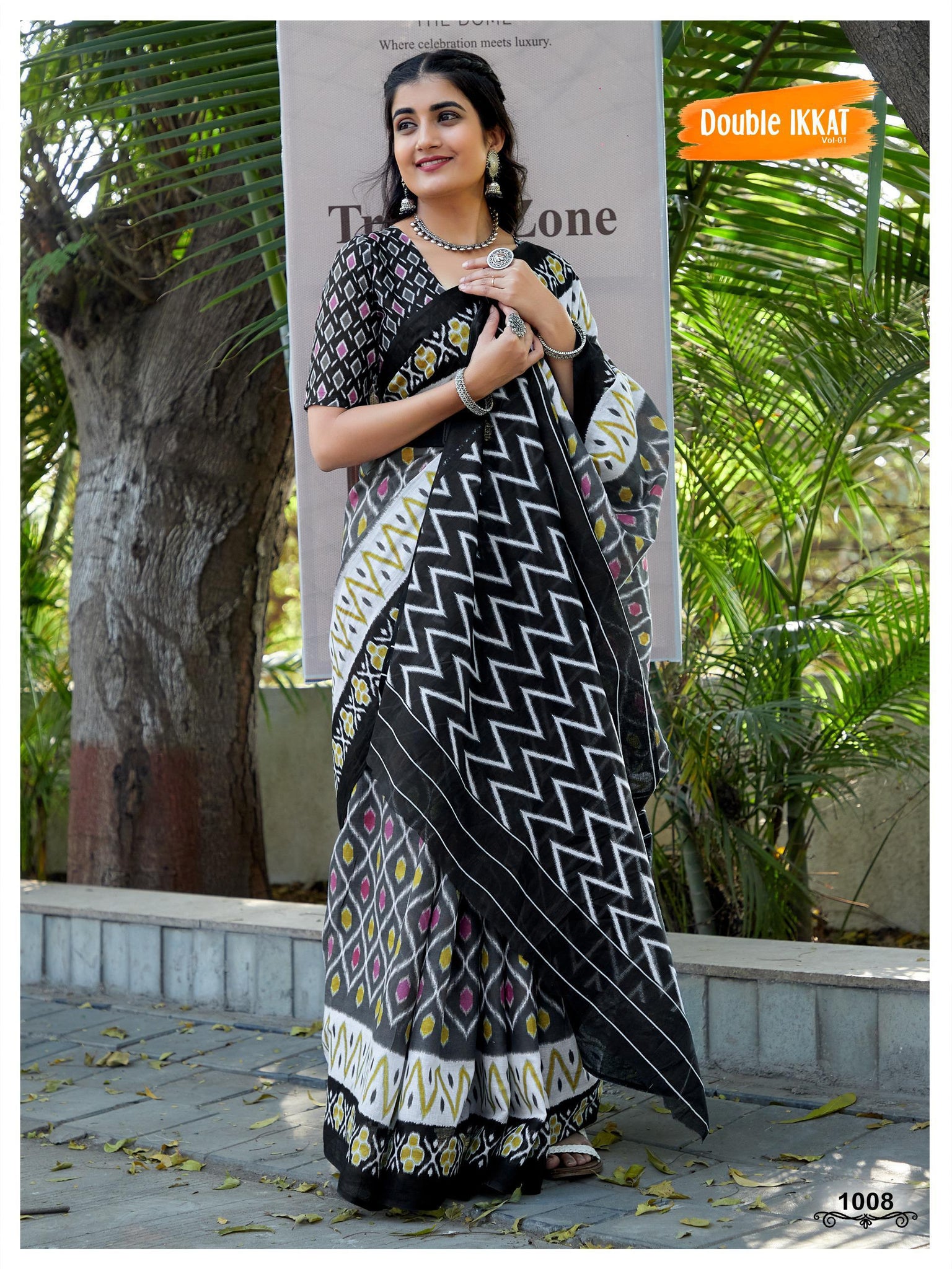 Beautiful Designer Jaipuri Woven Mulmul Cotton Saree