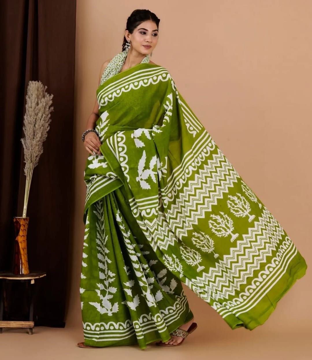 Beautiful Designer Jaipuri Pure Mulmul Cotton Saree