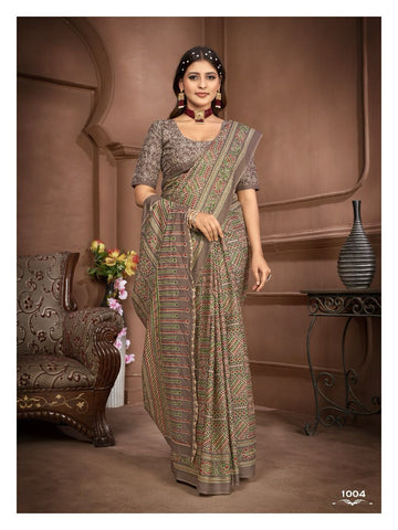 Beautiful Designer Jaipuri Pure Mulmul Cotton Saree