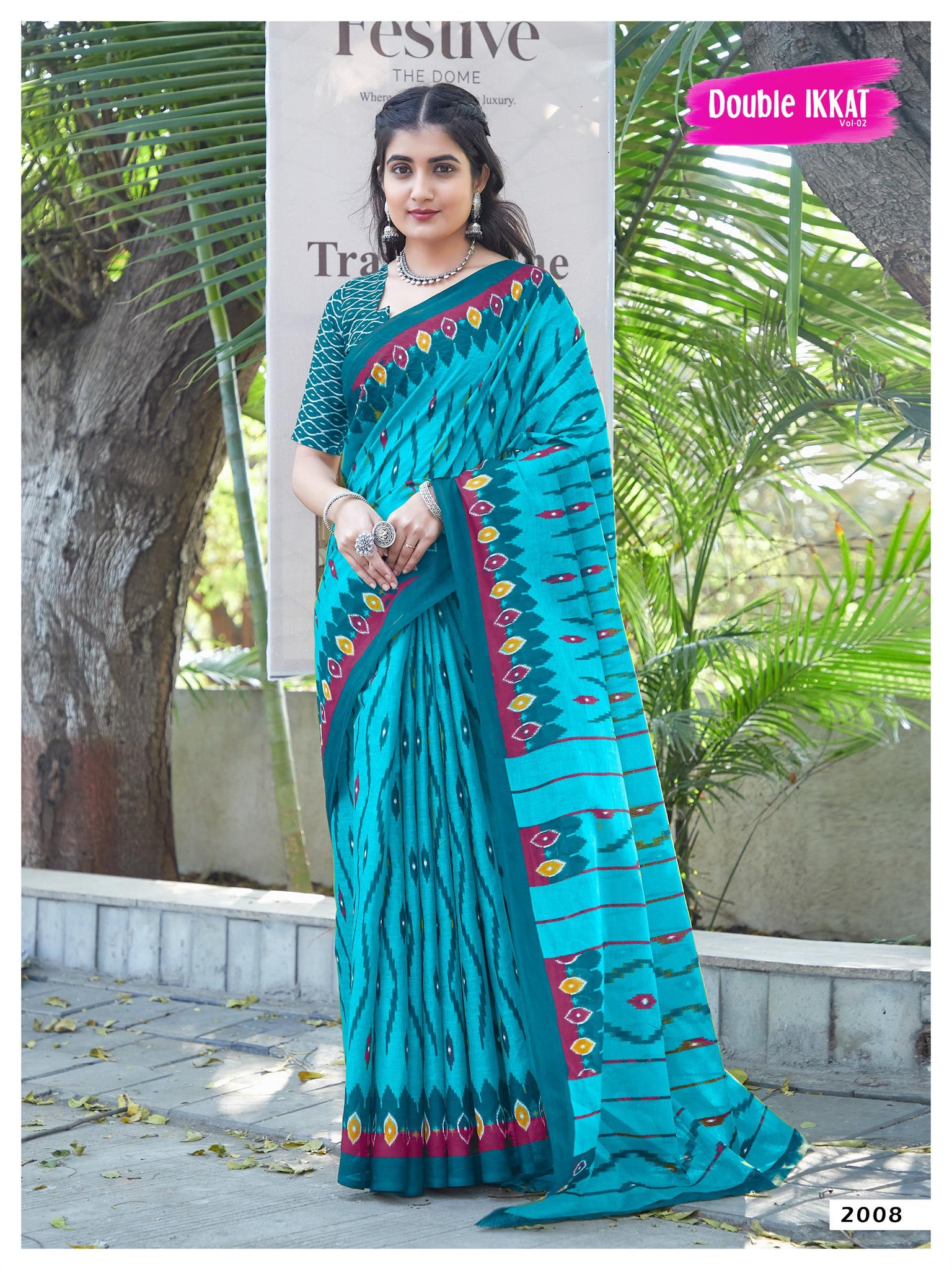 Beautiful Designer Pure Ikkat Mulmul Cotton Saree