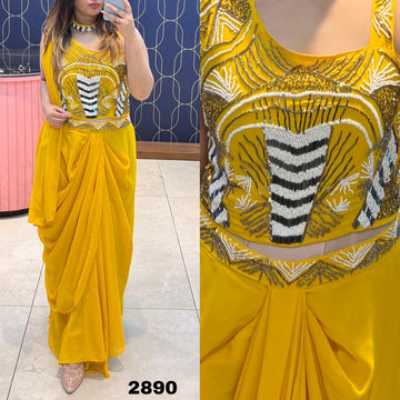 Beautiful Designer Ready to Wear Draped Saree